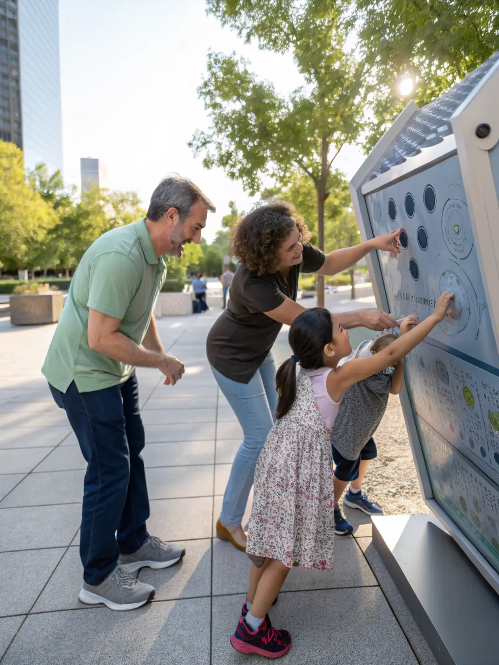 A photograph showcasing a HELVETE-funded public art installation in a Dijon neighborhood, with residents interacting with the artwork, demonstrating the organization's contribution to local cultural dynamism.